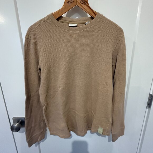 Scotch & Soda Men's Med Crew Neck Light Weight Tan Sweater 100% Cotton - Picture 1 of 4